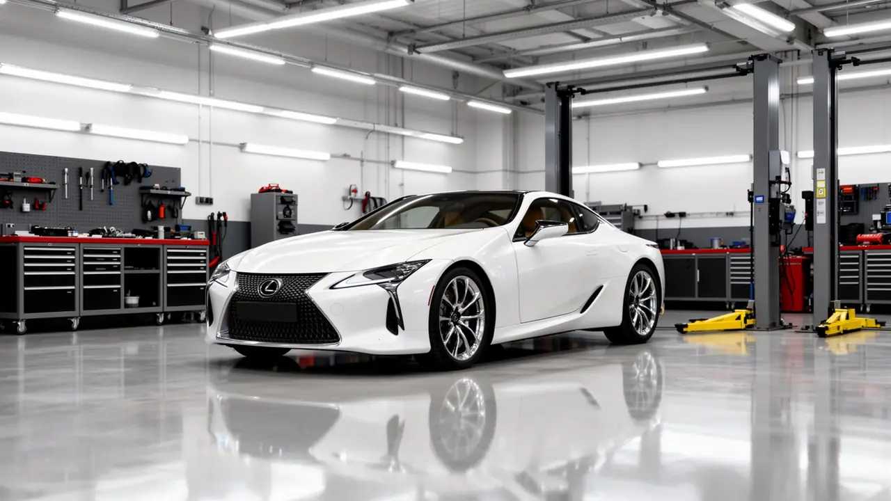 Lexus parked at the De' KaarNexus workshop in Worli, Mumbai